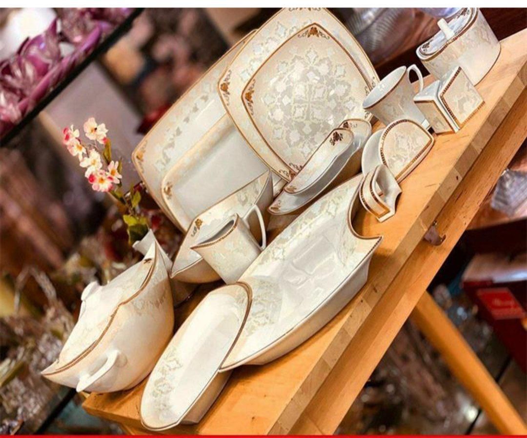 سرویس چینی پردیس ۳۰ پارچه طرح کاژین طلایی